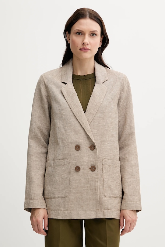 Льняной пиджак United Colors Of Benetton, бежевый
Льняной пиджак United Colors Of Benetton, бежевый