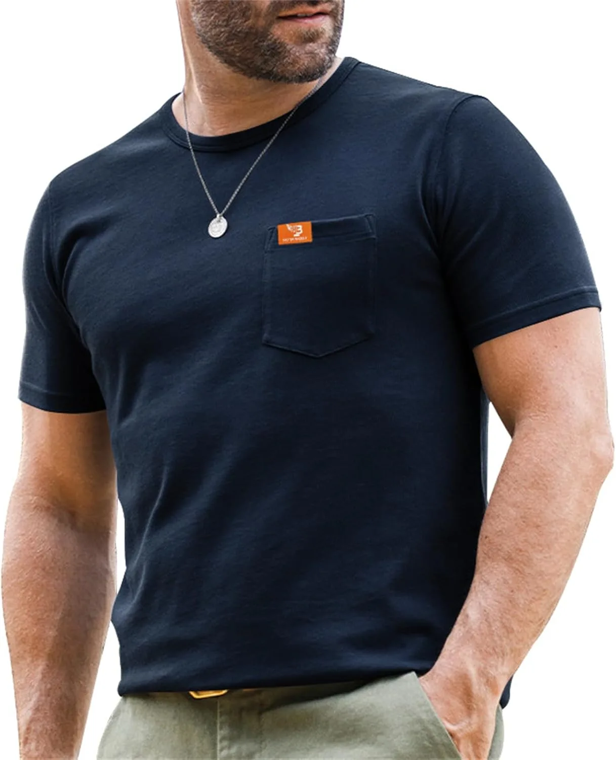 Wankang мужская футболка с коротким рукавом Slim Fit и карманами
Wankang мужская футболка с коротким рукавом Slim Fit и карманами