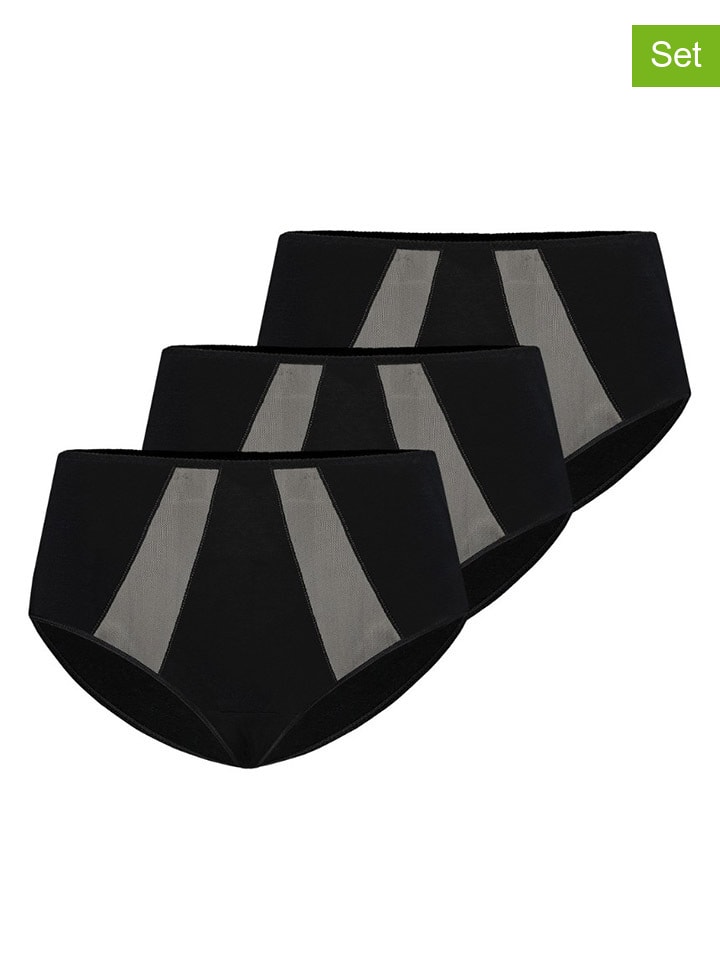 Teyli Комплект из 3 трусиков с завышенной талией, черного цвета
Teyli Комплект из 3 трусиков с завышенной талией, черного цвета