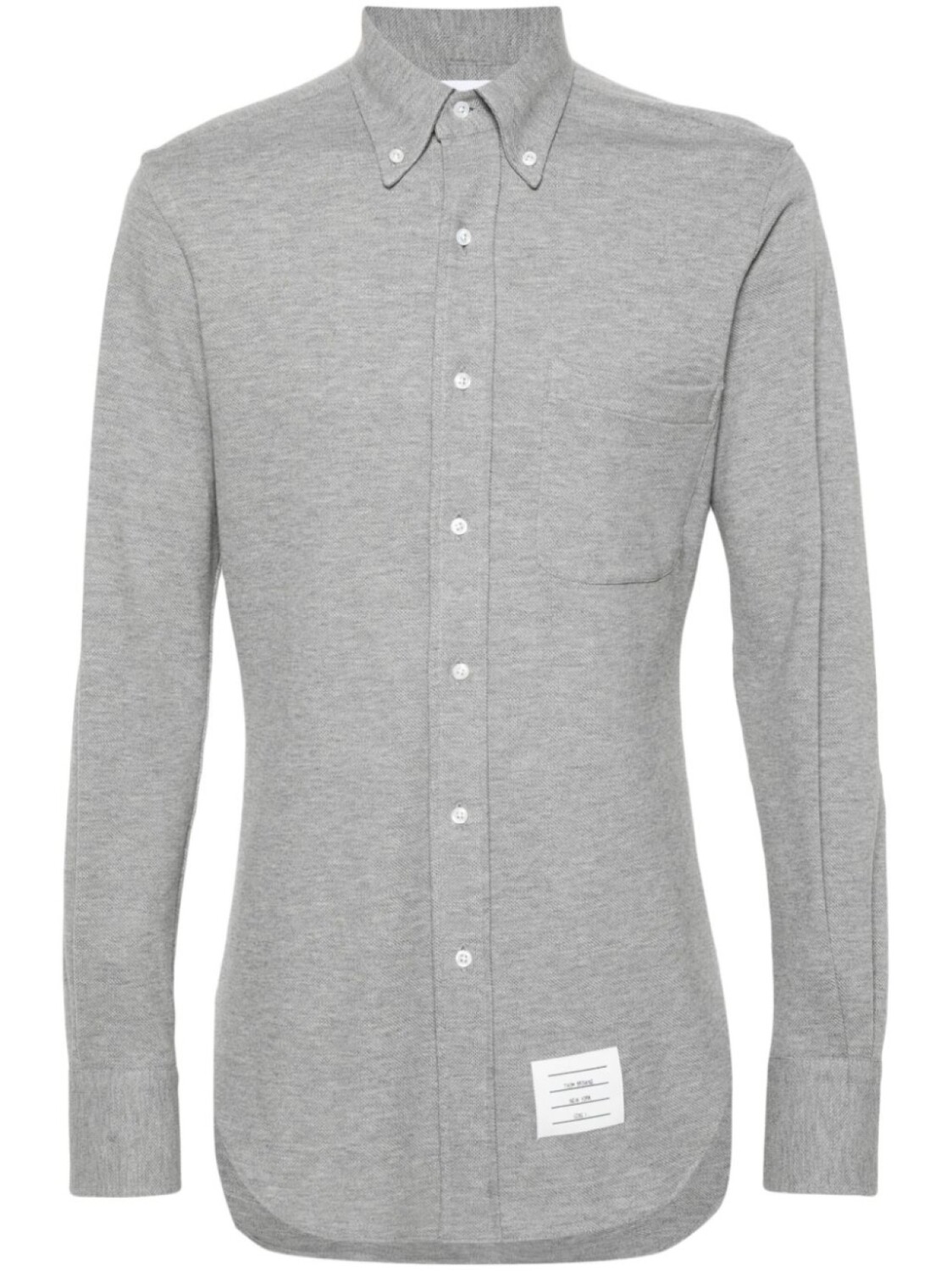 Меланжевая рубашка из пике Thom Browne, серый
Меланжевая рубашка из пике Thom Browne, серый