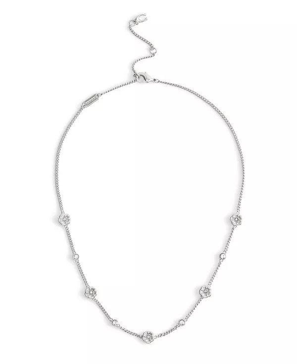 Ожерелье из искусственного камня с фирменной чайной розой Coach, rhodium
Ожерелье из искусственного камня с фирменной чайной розой Coach, rhodium