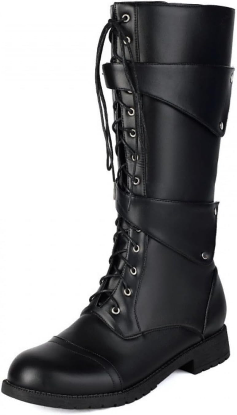 Мужские кожаные высокие ботинки до середины икры, рыцарский стиль, средневековые, ренессансные, пиратские ботинки с пряжкой и шнуровкой, ретро с закругленным носком, подходят для езды на мотоцикле, вечеринок, выступлений и свиданий Houdbdol, чер...
Мужские кожаные высокие ботинки до середины икры, рыцарский стиль, средневековые, ренессансные, пиратские ботинки с пряжкой и шнуровкой, ретро с закругленным носком, подходят для езды на мотоцикле, вечеринок, выступлений и свиданий Houdbdol, чер...