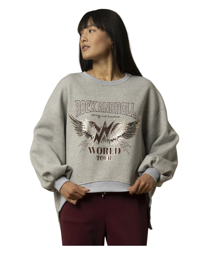 Пуловер в стиле рок-н-ролл Kocca, серый
Пуловер в стиле рок-н-ролл Kocca, серый