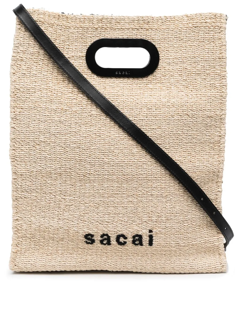 Плетеная сумка-тоут с вышитым логотипом Sacai, бежевый
Плетеная сумка-тоут с вышитым логотипом Sacai, бежевый
