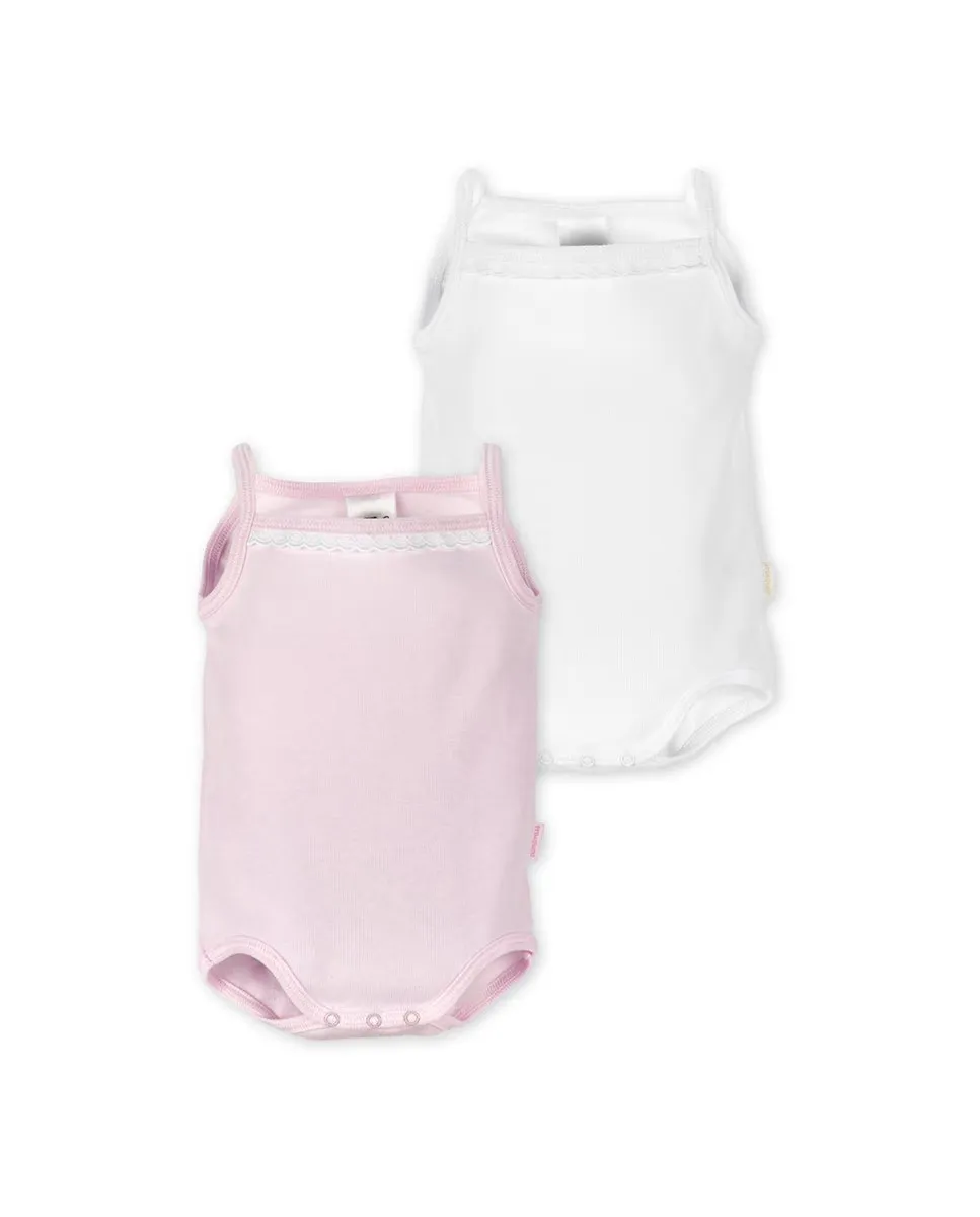 В упаковке 2 детских боди 100% хлопок на бретелях и кружеве Cambrass, цвет Rosa
В упаковке 2 детских боди 100% хлопок на бретелях и кружеве Cambrass, цвет Rosa