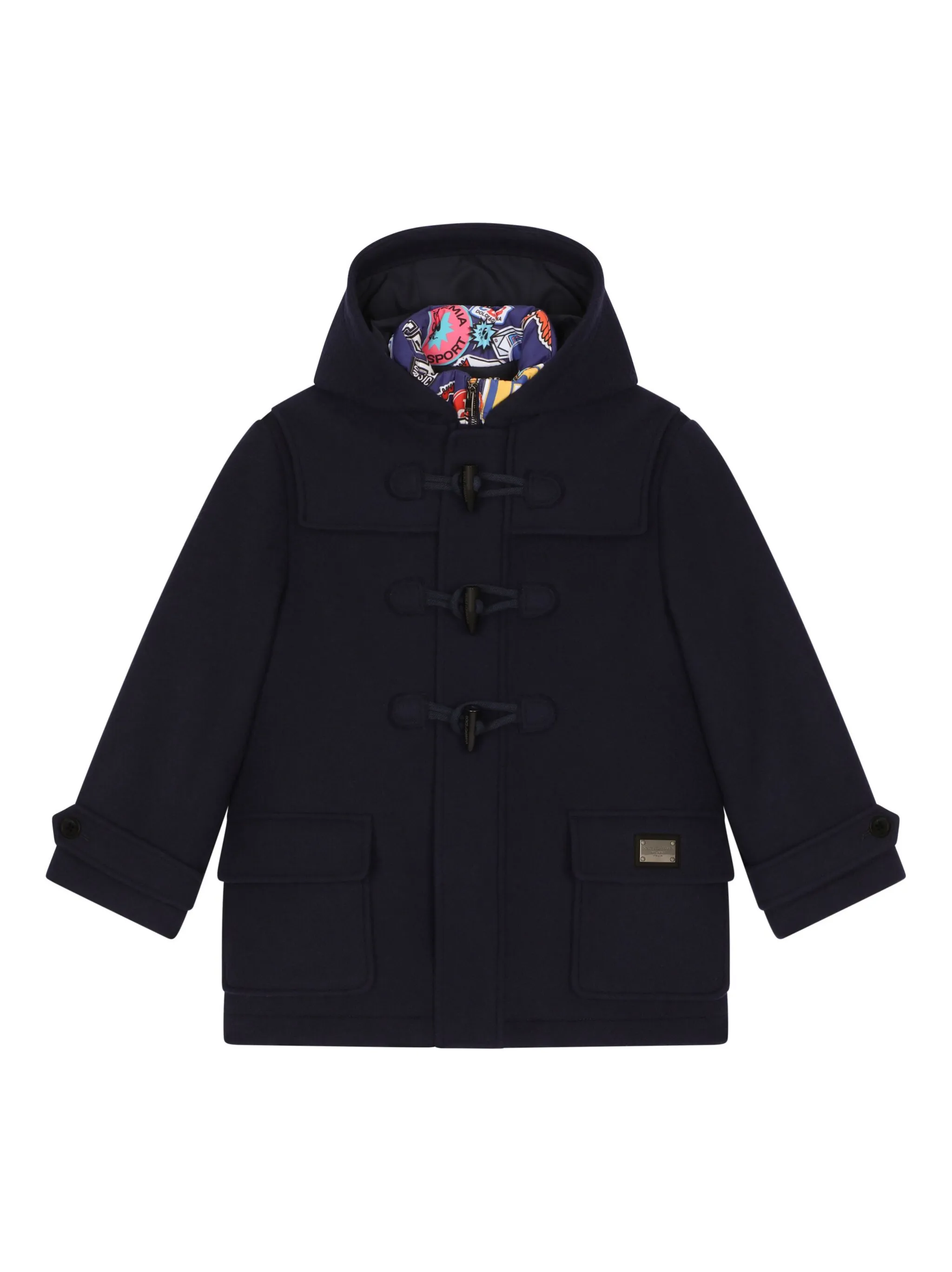 Однобортное пальто с капюшоном Dolce & Gabbana Kids, синий
Однобортное пальто с капюшоном Dolce & Gabbana Kids, синий