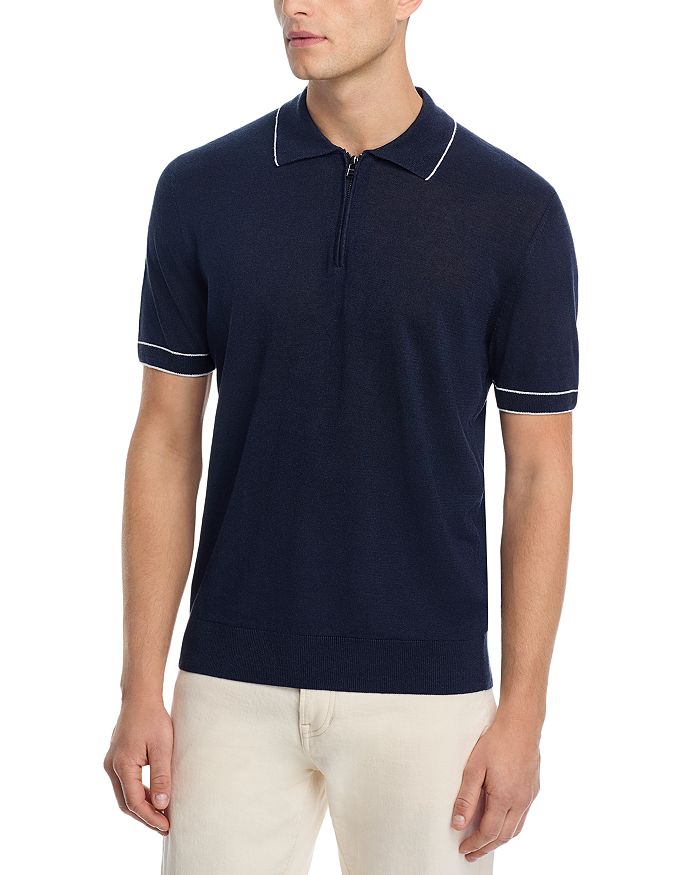 Льняной вязаный поло-свитер BOSS, синий
Льняной вязаный поло-свитер BOSS, синий