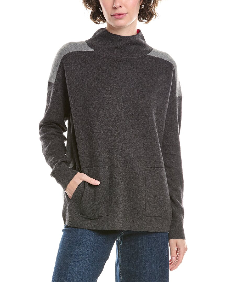 Ин2 от ИнКашемир Свитер с цветными блоками и воротником-воронкой из смесового кашемира InCashmere, серый
Ин2 от ИнКашемир Свитер с цветными блоками и воротником-воронкой из смесового кашемира InCashmere, серый