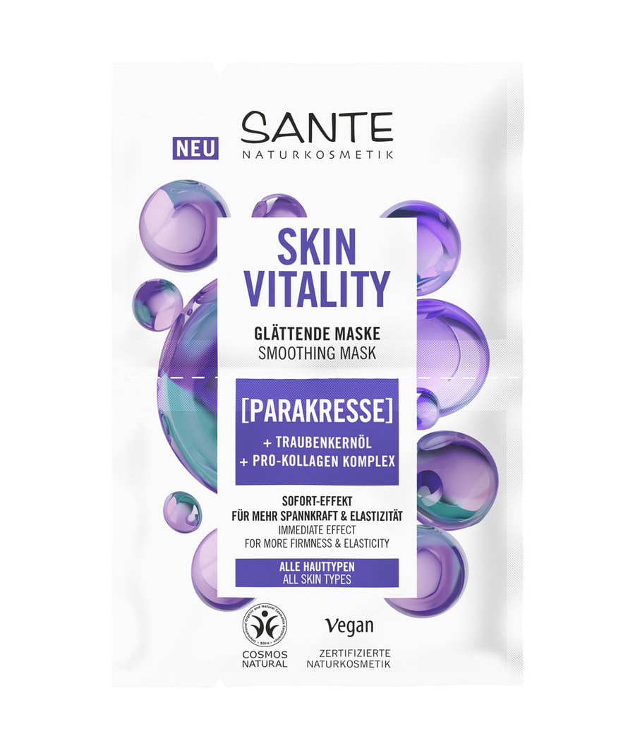 Медицинская маска Sante Skin Vitality Smoothing Mask, 8 ml
Медицинская маска Sante Skin Vitality Smoothing Mask, 8 ml