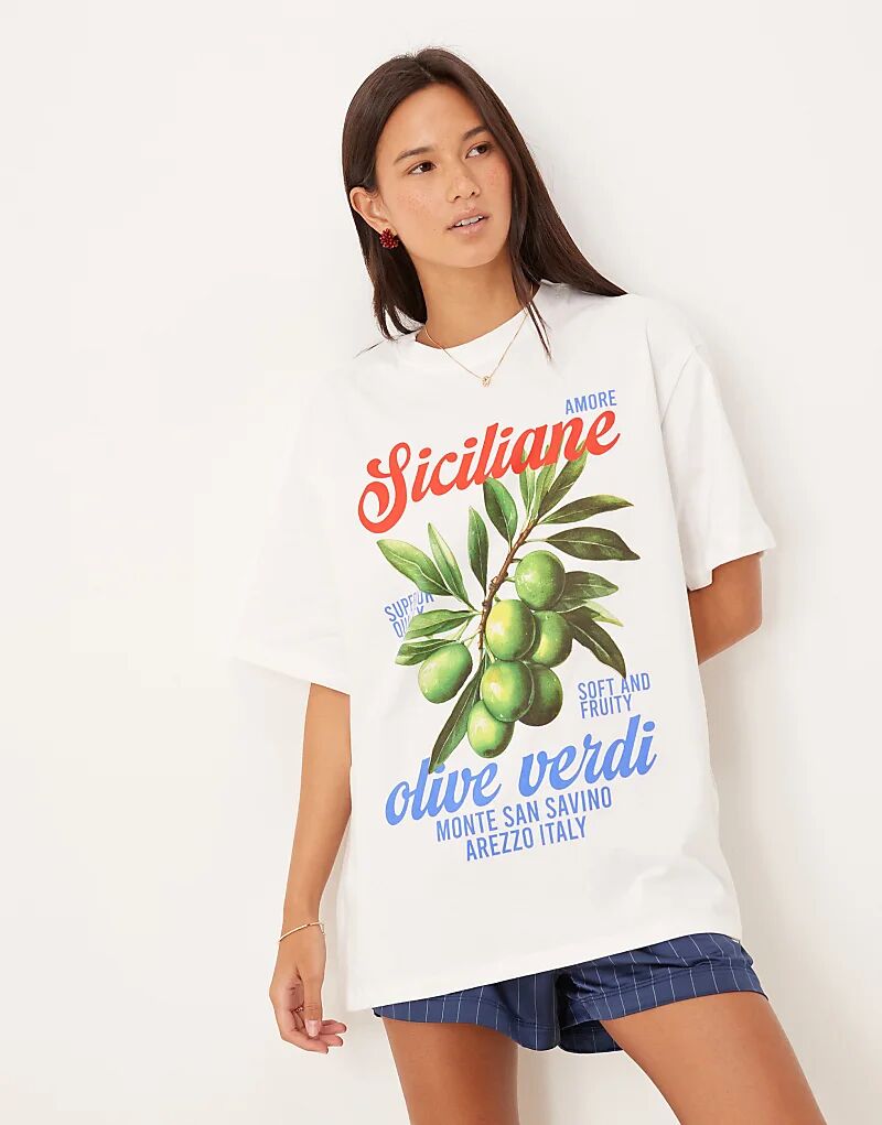 Футболка классического кроя с принтом Olive Verdi ASOS DESIGN белого цвета
Футболка классического кроя с принтом Olive Verdi ASOS DESIGN белого цвета