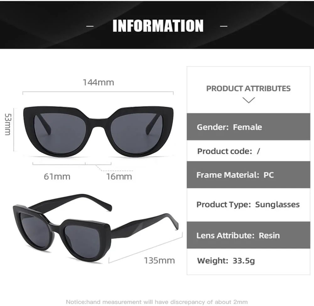 Солнцезащитные очки «кошачий глаз» для женщин и мужчин, винтажные солнцезащитные очки, модные женские очки с защитой от УФ-излучения UV400 TYUVIVO, Black
Солнцезащитные очки «кошачий глаз» для женщин и мужчин, винтажные солнцезащитные очки, модные женские очки с защитой от УФ-излучения UV400 TYUVIVO, Black