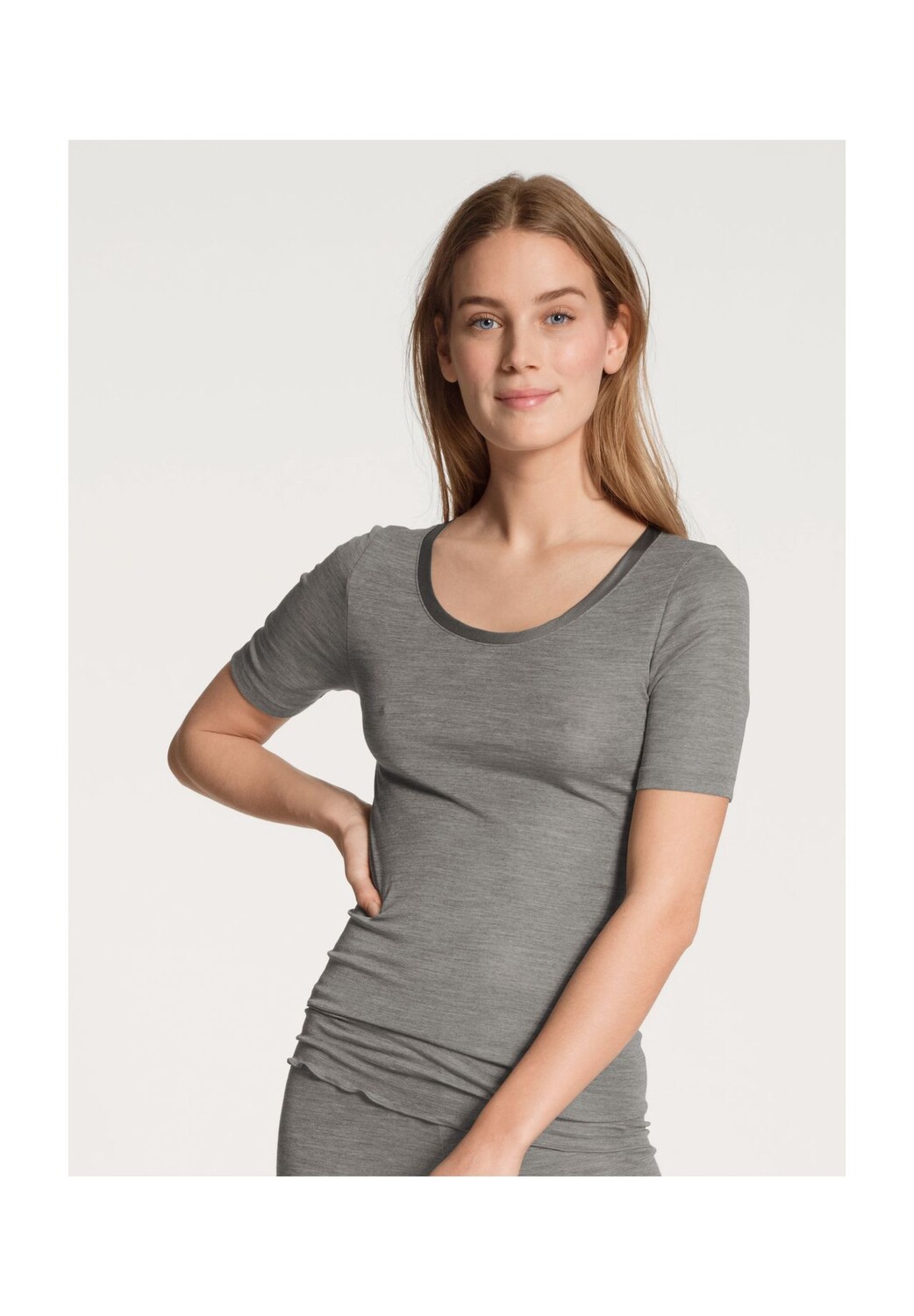 Простая женская майка True Confidence с круглым вырезом CALIDA, цвет Platin Melange
Простая женская майка True Confidence с круглым вырезом CALIDA, цвет Platin Melange