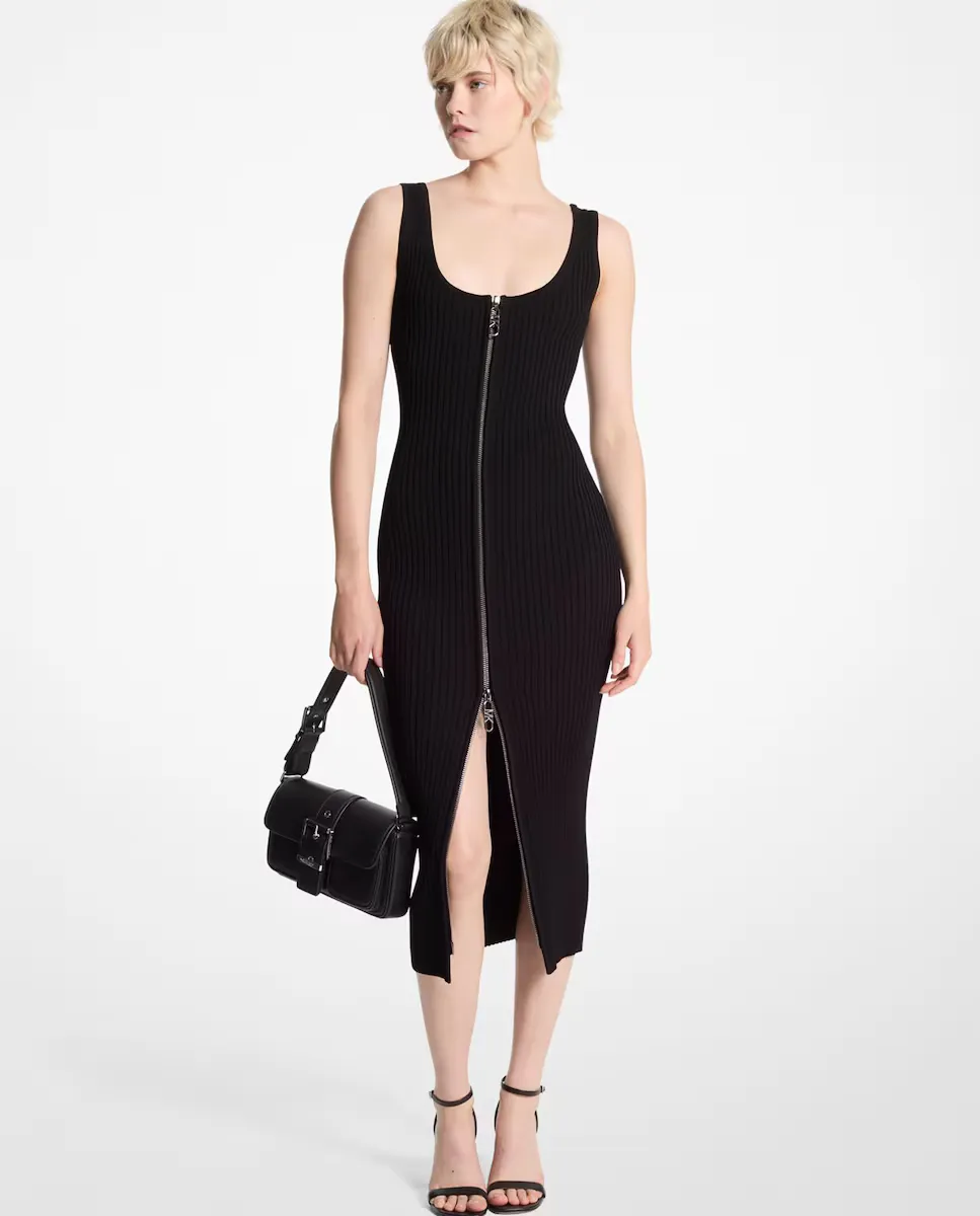 Платье миди с застежкой-молнией спереди Michael Michael Kors, черный
Платье миди с застежкой-молнией спереди Michael Michael Kors, черный