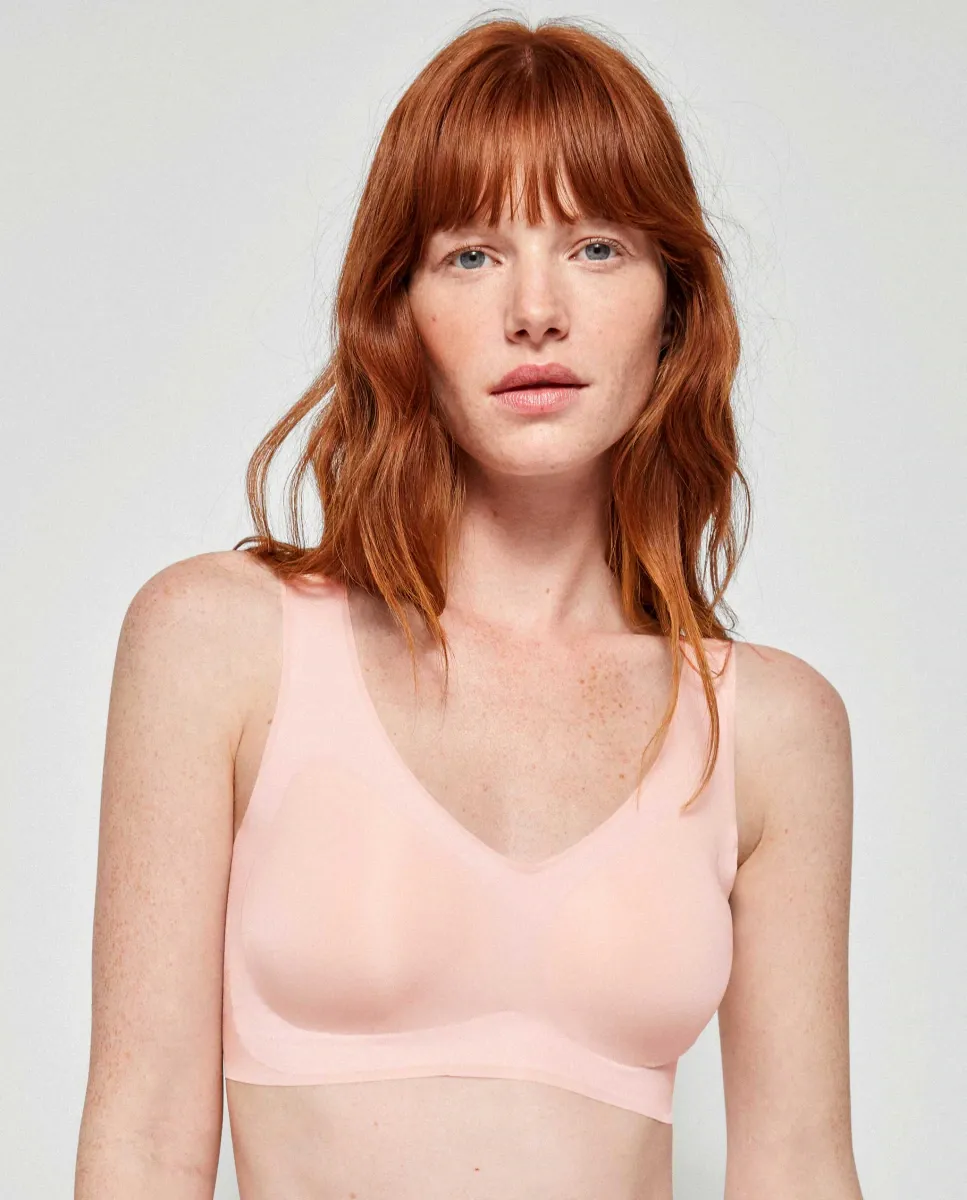 Съемный поролоновый бюстгальтер с эффектом второй кожи Gisela, розовый 
Съемный поролоновый бюстгальтер с эффектом второй кожи Gisela, розовый