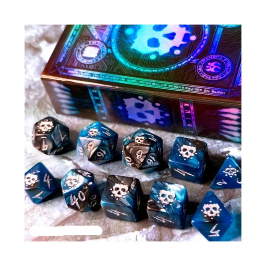 Набор Poly — The Grimm Cyan and Black с серебром (10), Elder Dice
Набор Poly — The Grimm Cyan and Black с серебром (10), Elder Dice