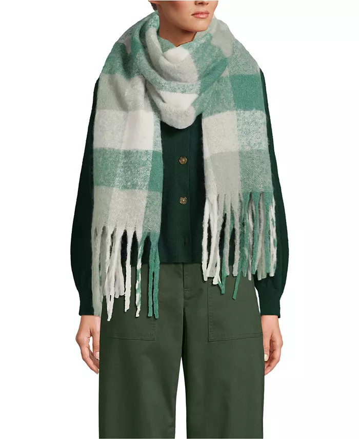 Шарф-плед с начесом Lands' End, зеленый
Шарф-плед с начесом Lands' End, зеленый