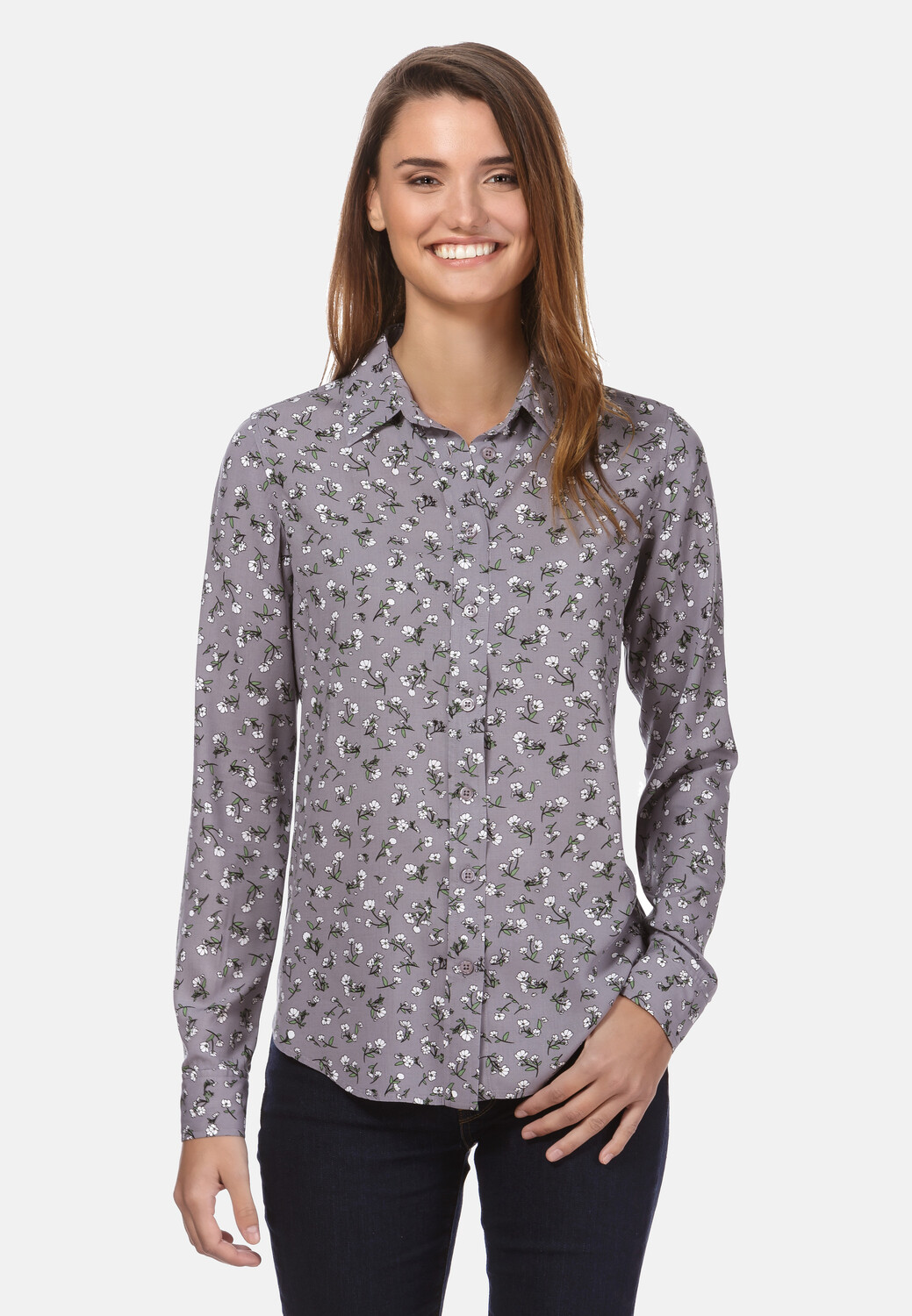 Блуза Vincenzo Boretti gerade geschnitten, серый
Блуза Vincenzo Boretti gerade geschnitten, серый