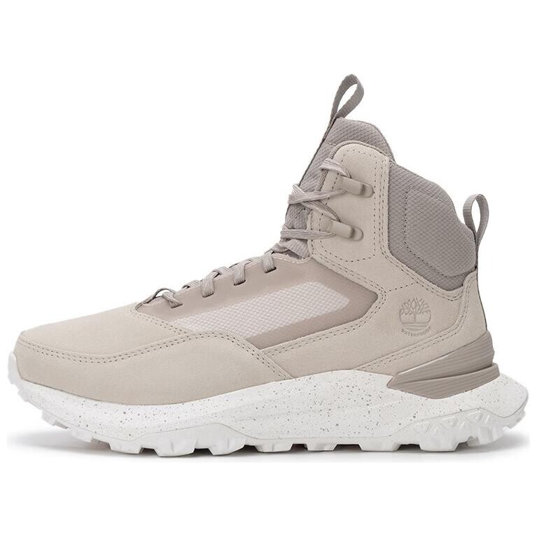 Кроссовки мужские высокие белые цвета оленьей кожи Timberland
Кроссовки мужские высокие белые цвета оленьей кожи Timberland