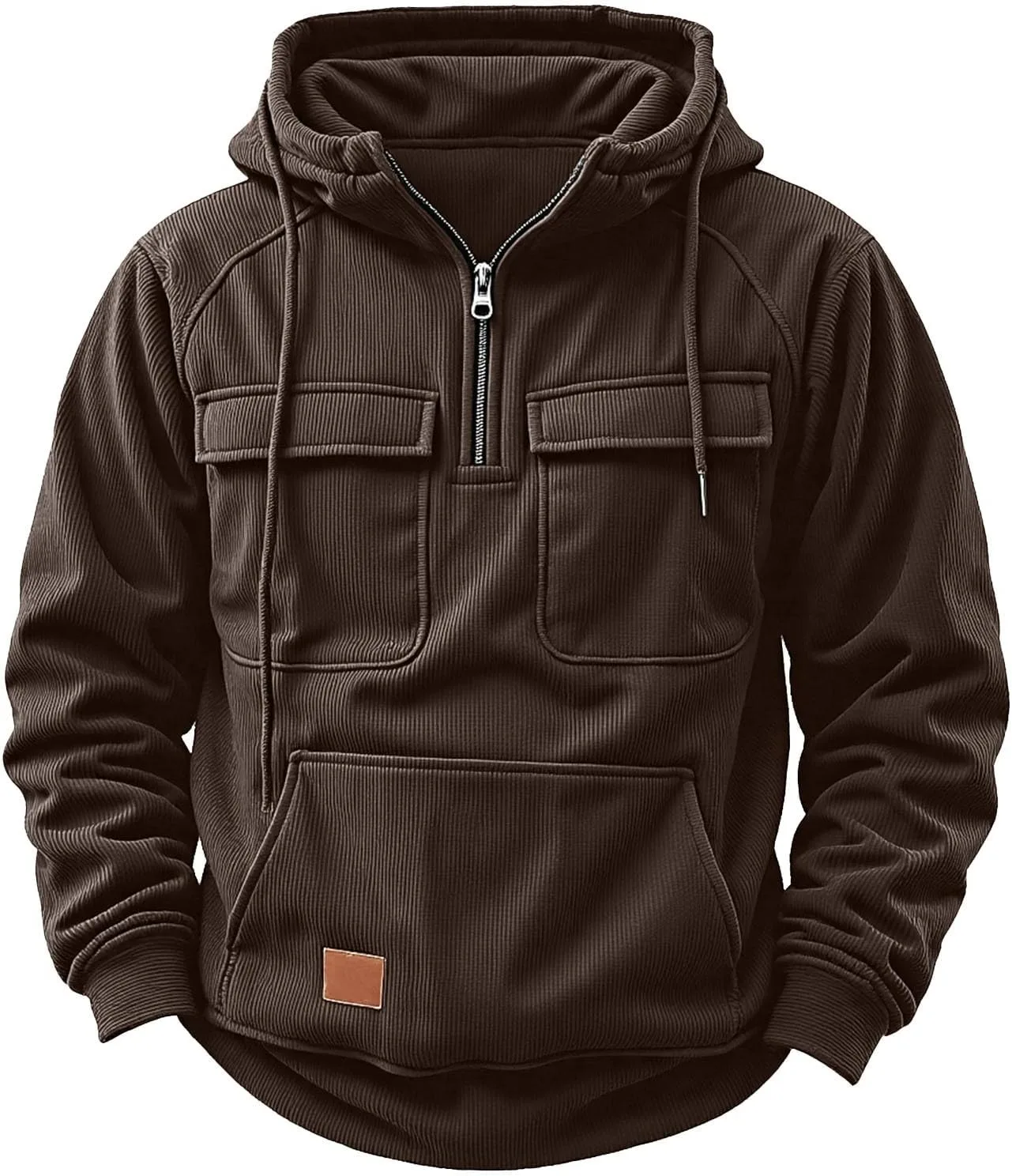 Мужская толстовка с капюшоном и молнией на четверть, камуфляж CAOQAO
Мужская толстовка с капюшоном и молнией на четверть, камуфляж CAOQAO