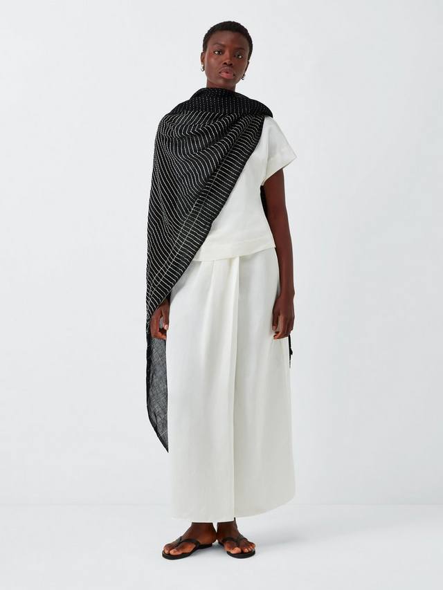 Шерстяной шарф в полоску John Lewis, Black
Шерстяной шарф в полоску John Lewis, Black