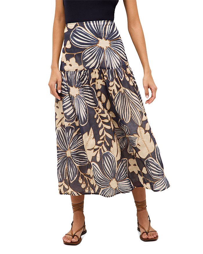 Юбка миди с принтом Owens Marie Oliver, синий 
Юбка миди с принтом Owens Marie Oliver, синий