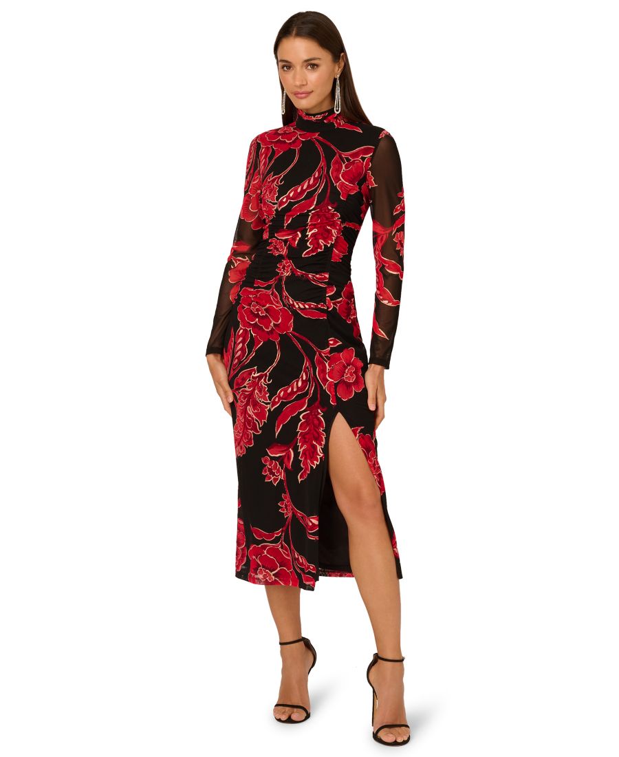 Женское длинное платье с воротником-стойкой и сборками Adrianna, Black multi
Женское длинное платье с воротником-стойкой и сборками Adrianna, Black multi