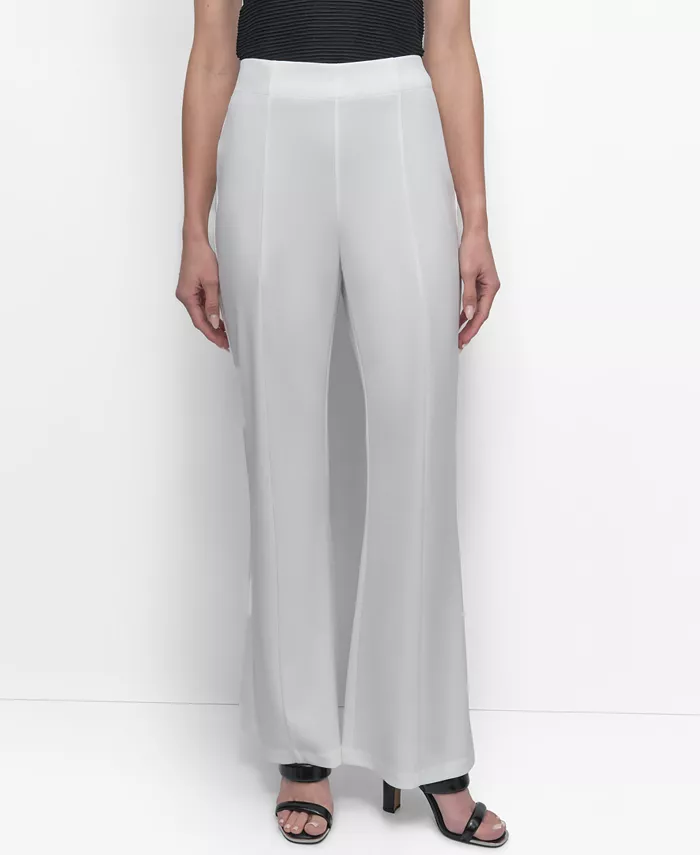 Женские брюки без боковых швов на резинке DKNY, слоновая кость/кремовый 
Женские брюки без боковых швов на резинке DKNY, слоновая кость/кремовый