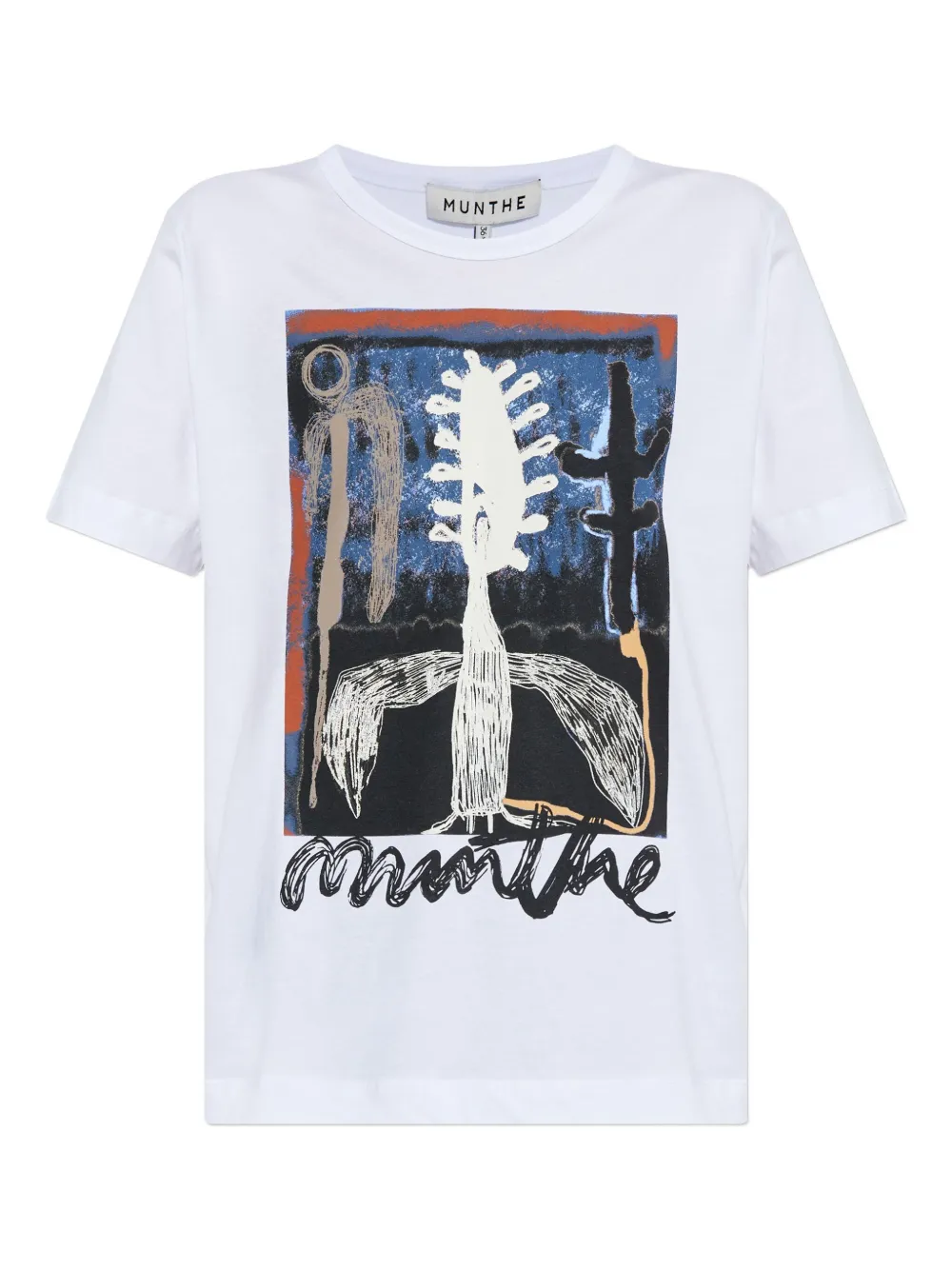 Футболка с абстрактным принтом MUNTHE, белый
Футболка с абстрактным принтом MUNTHE, белый