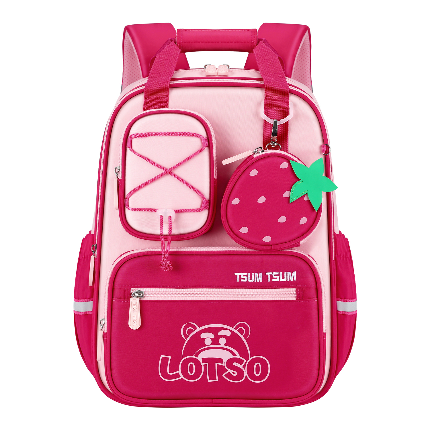 Disney Сумка школьная из полиэстера серии "Медвежонок с клубникой" детская розово-красная, Cute Simple Strawberry Bear Backpack - Pink
Disney Сумка школьная из полиэстера серии "Медвежонок с клубникой" детская розово-красная, Cute Simple Strawberry Bear Backpack - Pink