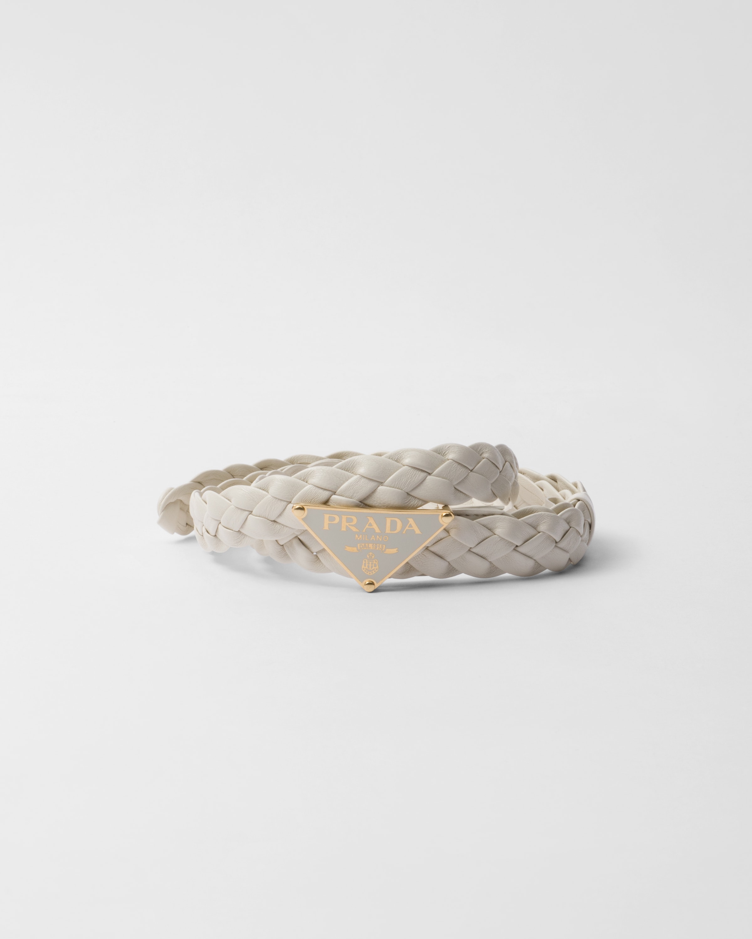 Ремень из кожи наппа Prada, белый
Ремень из кожи наппа Prada, белый