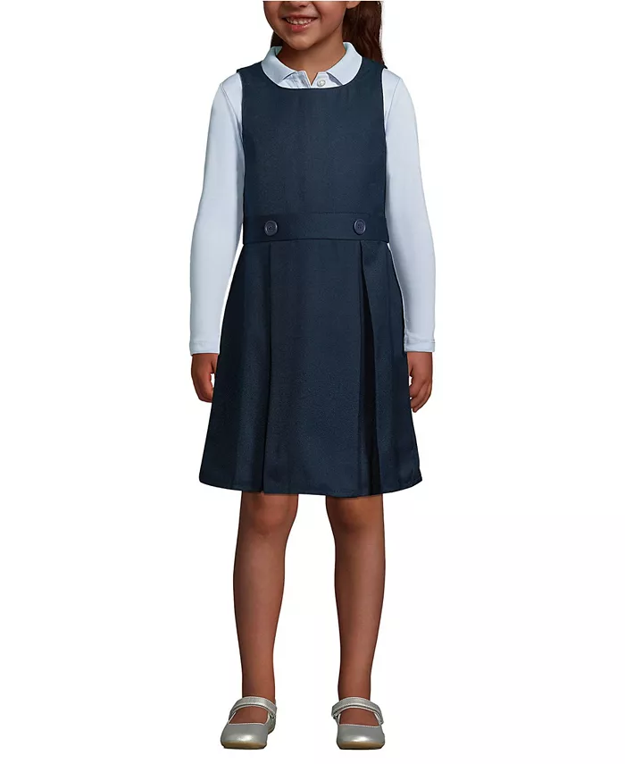 Платье для девочек больших размеров до колена Lands' End, синий
Платье для девочек больших размеров до колена Lands' End, синий