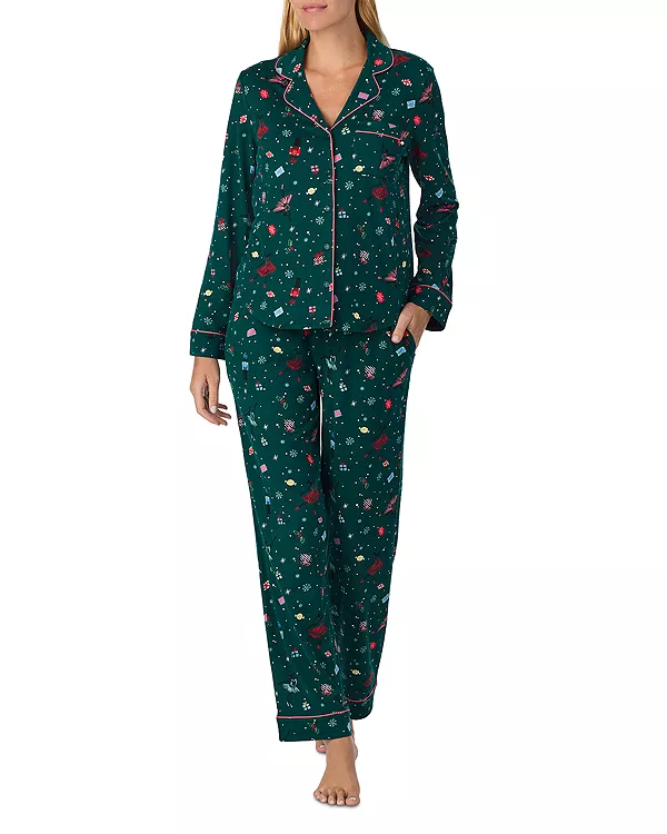 Длинный пижамный комплект с принтом Kate Spade New York, зеленый
Длинный пижамный комплект с принтом Kate Spade New York, зеленый