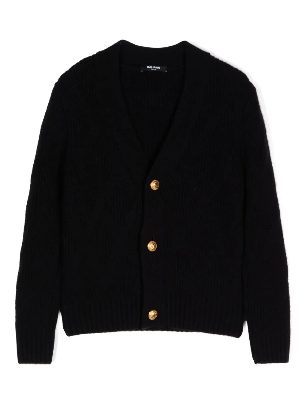 Кардиган с логотипом Balmain Kids, черный
Кардиган с логотипом Balmain Kids, черный