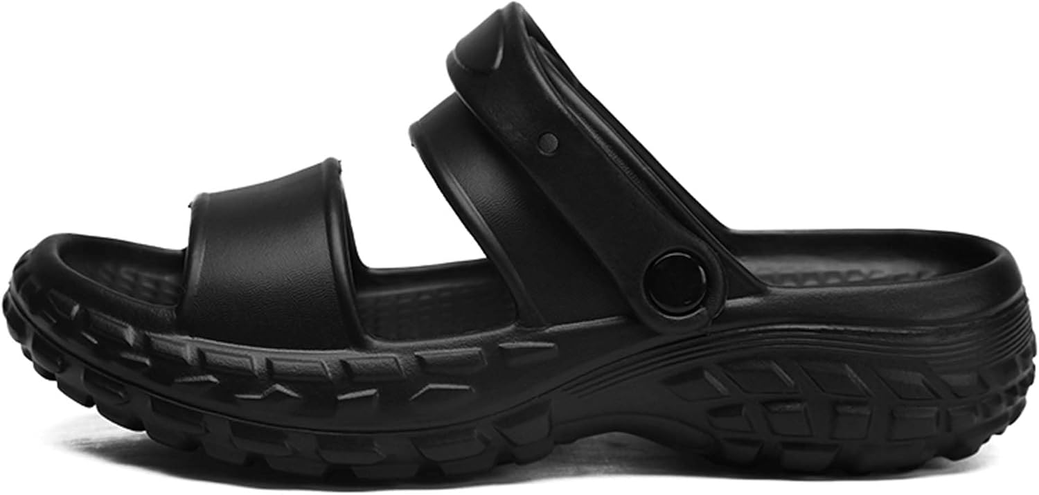 Вьетнамки унисекс Vtiao с модной подошвой в форме шины, противоскользящие, с регулируемым ремешком на пятке для легкого превращения в сандалии, черный
Вьетнамки унисекс Vtiao с модной подошвой в форме шины, противоскользящие, с регулируемым ремешком на пятке для легкого превращения в сандалии, черный