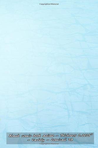 Blank comic book anime - Thickness 0.0025” - Variety - Comicall DB (Independently published)
Blank comic book anime - Thickness 0.0025” - Variety - Comicall DB (Independently published)