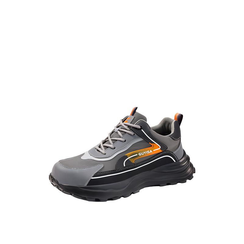Нескользящие, износостойкие, ударопрочные низкие кроссовки на массивной подошве, мужские серые GUYISA, Gray 
Нескользящие, износостойкие, ударопрочные низкие кроссовки на массивной подошве, мужские серые GUYISA, Gray
