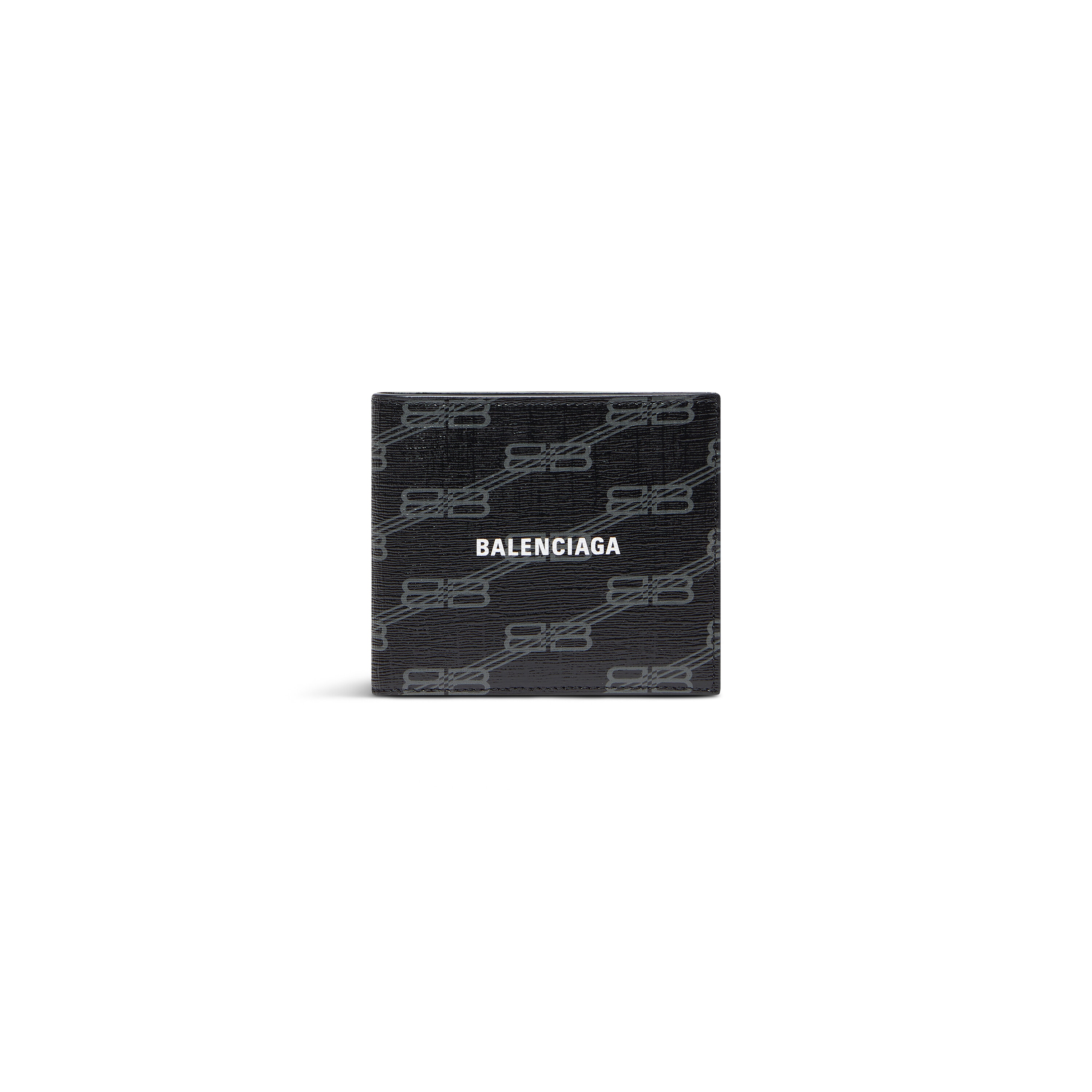 Фирменный квадратный сложенный кошелек BB Monogram из покрытого холста BALENCIAGA, черный
Фирменный квадратный сложенный кошелек BB Monogram из покрытого холста BALENCIAGA, черный