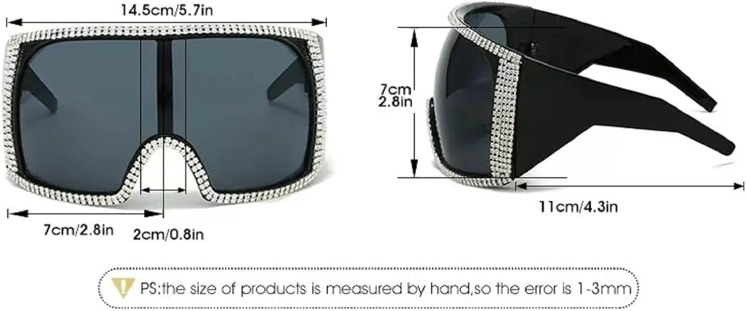 Крупные квадратные солнцезащитные очки с бриллиантами для женщин, модные сверкающие диско-очки с изогнутыми линзами, солнцезащитные очки-щитки mincl, Blue
Крупные квадратные солнцезащитные очки с бриллиантами для женщин, модные сверкающие диско-очки с изогнутыми линзами, солнцезащитные очки-щитки mincl, Blue