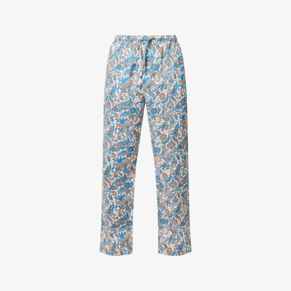 Брюки Derek Rose прямого кроя из хлопкового поплина с цветочным принтом, белый
Брюки Derek Rose прямого кроя из хлопкового поплина с цветочным принтом, белый