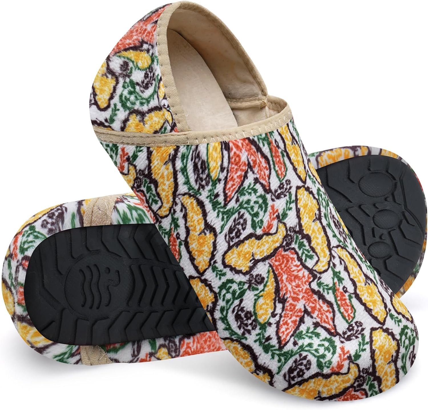 Женские и мужские легкие уютные домашние тапочки WateLves с искусственным мехом - резиновая подошва, носки-тапочки - складные дорожные тапочки - для дома и улицы, Cashew Flower
Женские и мужские легкие уютные домашние тапочки WateLves с искусственным мехом - резиновая подошва, носки-тапочки - складные дорожные тапочки - для дома и улицы, Cashew Flower