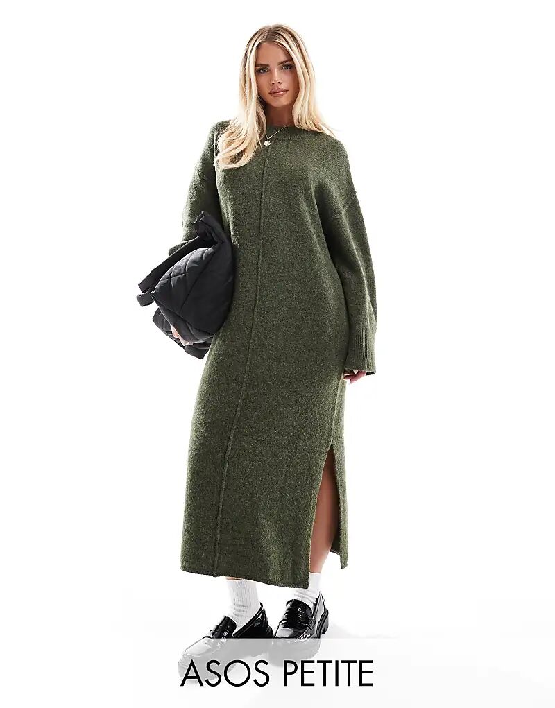 Трикотажное платье мидакси со швом спереди цвета хаки ASOS
Трикотажное платье мидакси со швом спереди цвета хаки ASOS