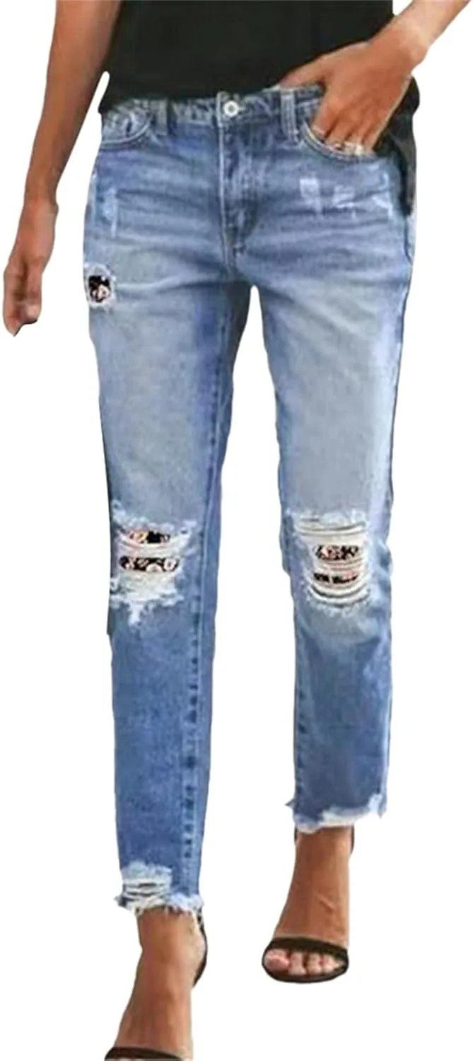 Женские рваные джинсы Skinny Stretchy с карманами
Женские рваные джинсы Skinny Stretchy с карманами