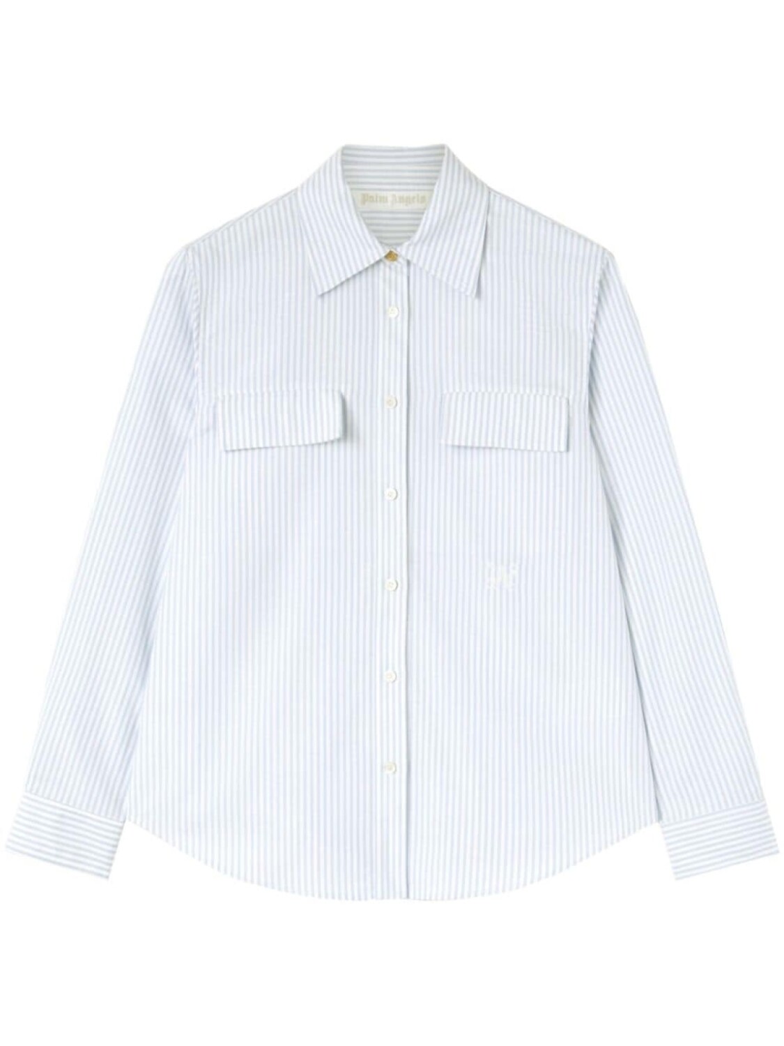 Palm Angels рубашка в полоску с монограммой, синий
Palm Angels рубашка в полоску с монограммой, синий