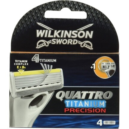 Прецизионные бритвенные лезвия Quattro Titanium, Wilkinson Sword
Прецизионные бритвенные лезвия Quattro Titanium, Wilkinson Sword