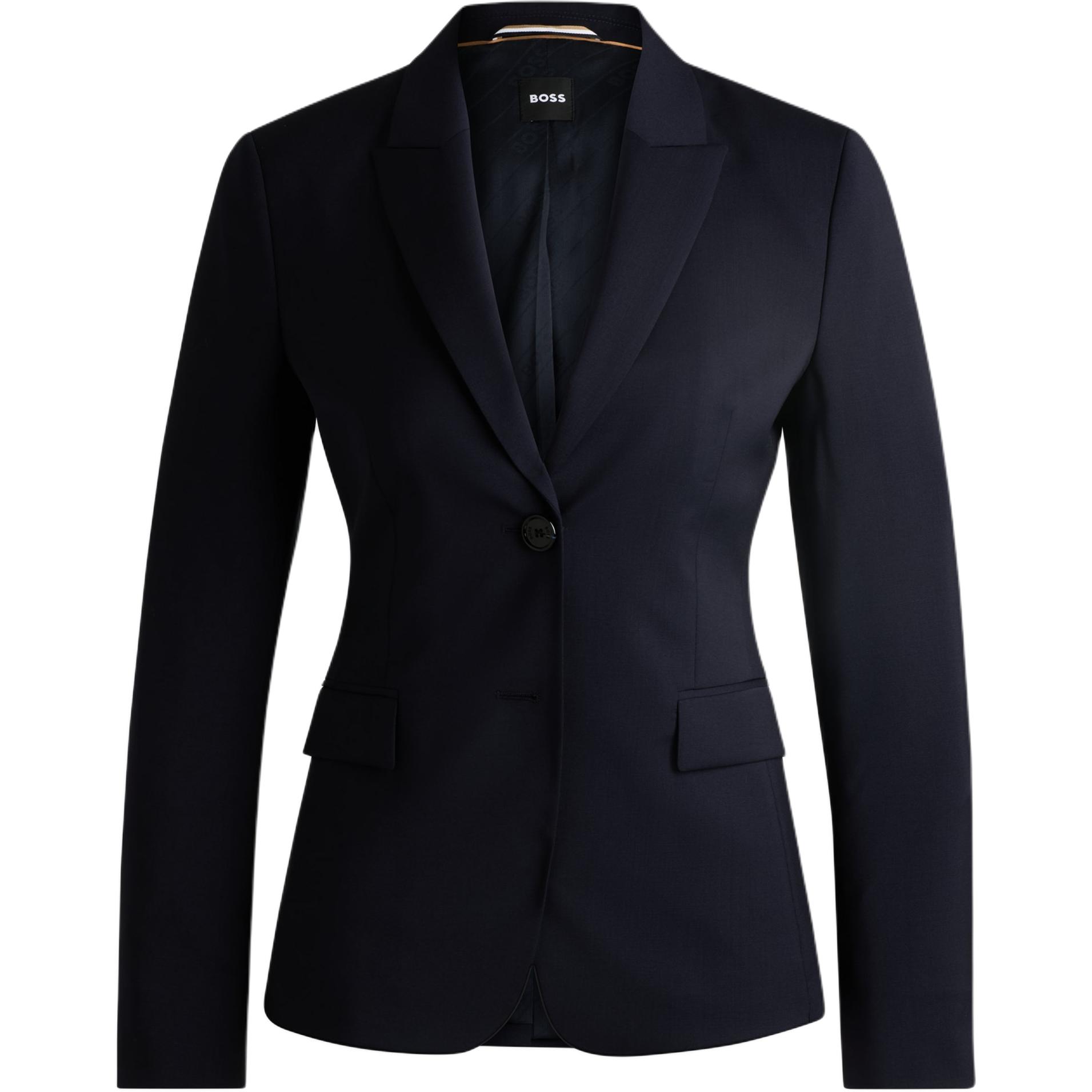 HUGO BOSS Женский пиджак для делового костюма темно-синий, Dark Blue
HUGO BOSS Женский пиджак для делового костюма темно-синий, Dark Blue