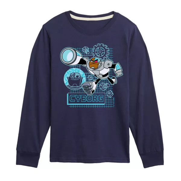 Мальчики 8-20 футболка с длинным рукавом "Teen Titans Go! Cyborg" цифровой принт Licensed Character, синий
Мальчики 8-20 футболка с длинным рукавом "Teen Titans Go! Cyborg" цифровой принт Licensed Character, синий