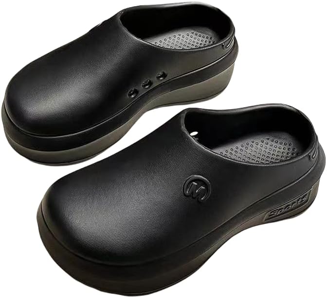 Женские туфли на платформе однотонного цвета, для дома и улицы с отверстиями, дышащие и противоскользящие, для работы на кухне Hhhchpm, черный
Женские туфли на платформе однотонного цвета, для дома и улицы с отверстиями, дышащие и противоскользящие, для работы на кухне Hhhchpm, черный