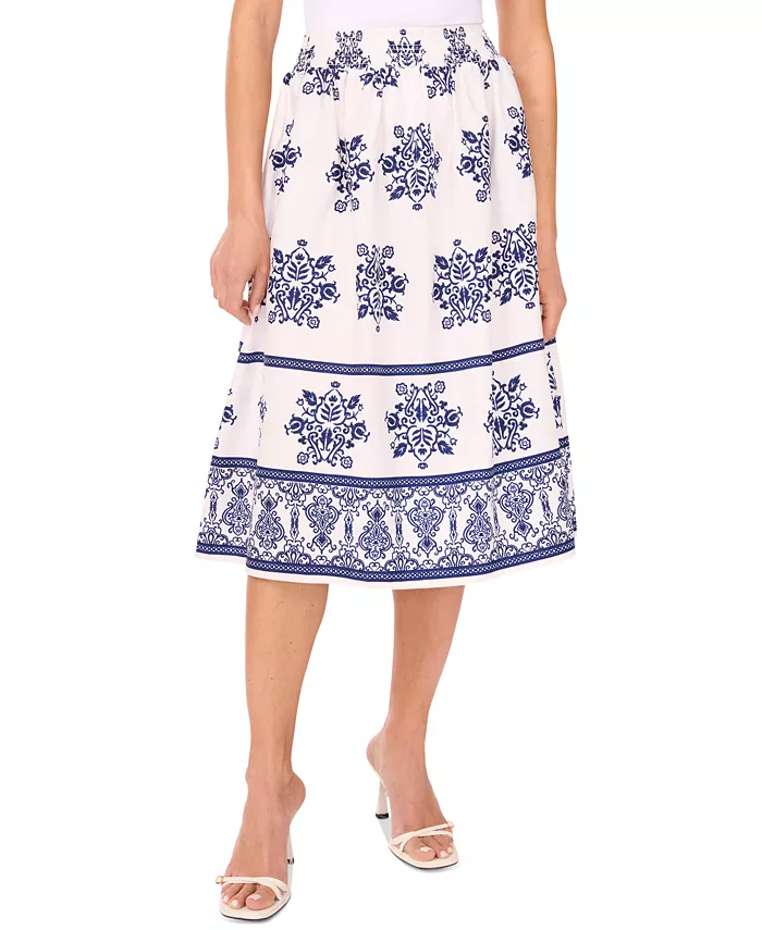 Женская миди-юбка с присборенной талией и контрастным принтом по краю CeCe, синий
Женская миди-юбка с присборенной талией и контрастным принтом по краю CeCe, синий