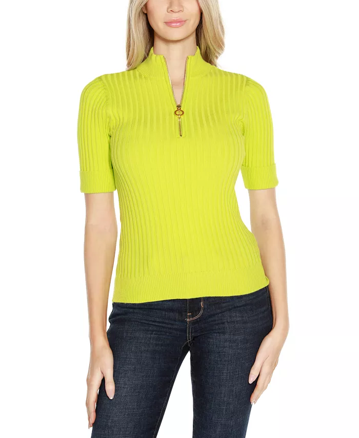 Топ с воротником-стойкой Black Label в рубчик и застежкой-молнией Belldini, зеленый
Топ с воротником-стойкой Black Label в рубчик и застежкой-молнией Belldini, зеленый