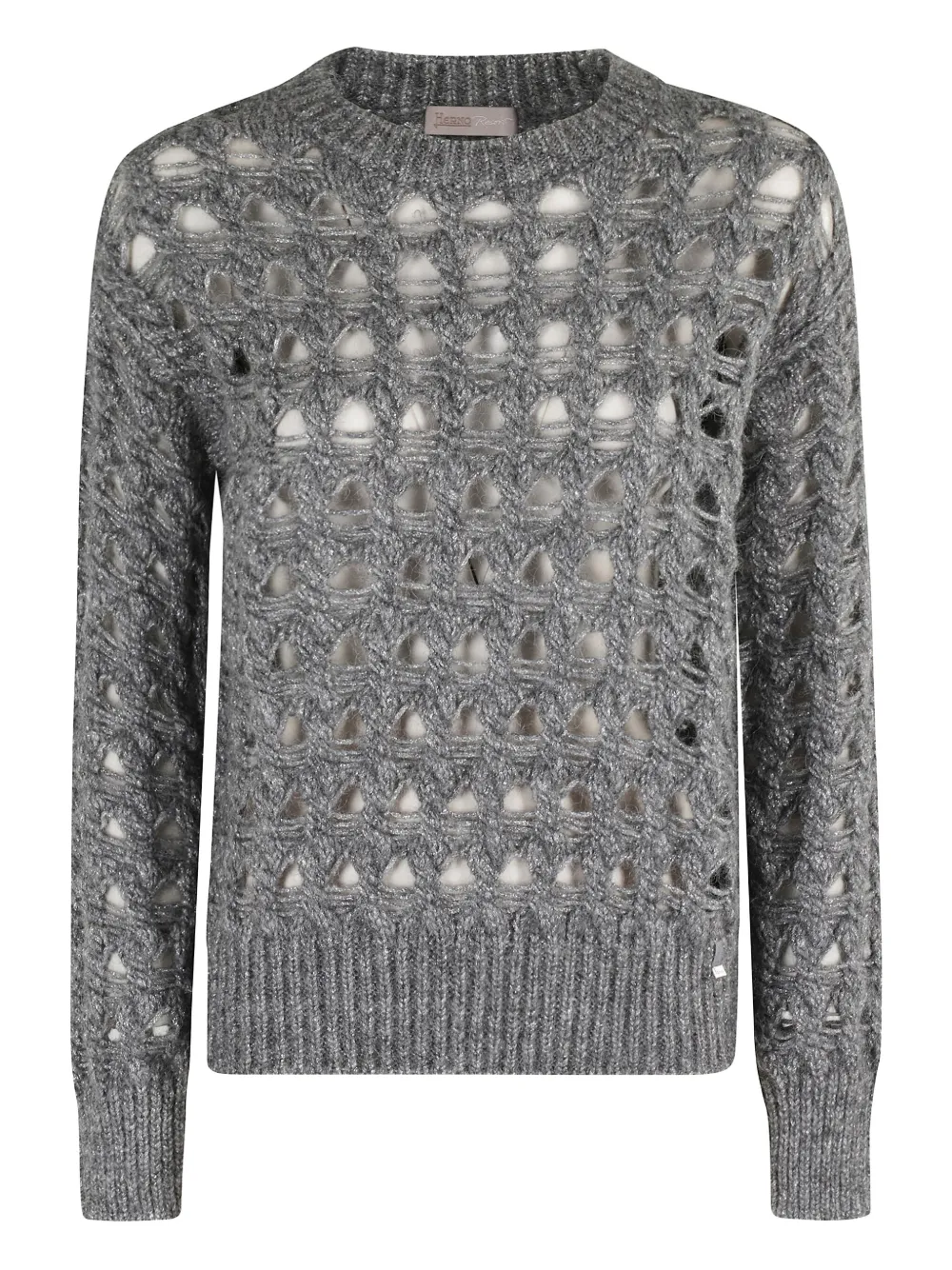 Свитер с круглым вырезом и геометрическим вырезом Herno, серый
Свитер с круглым вырезом и геометрическим вырезом Herno, серый